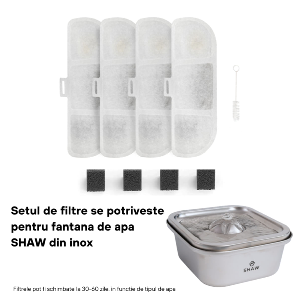SHAW Clasic 8, filtre fântână, 4buc