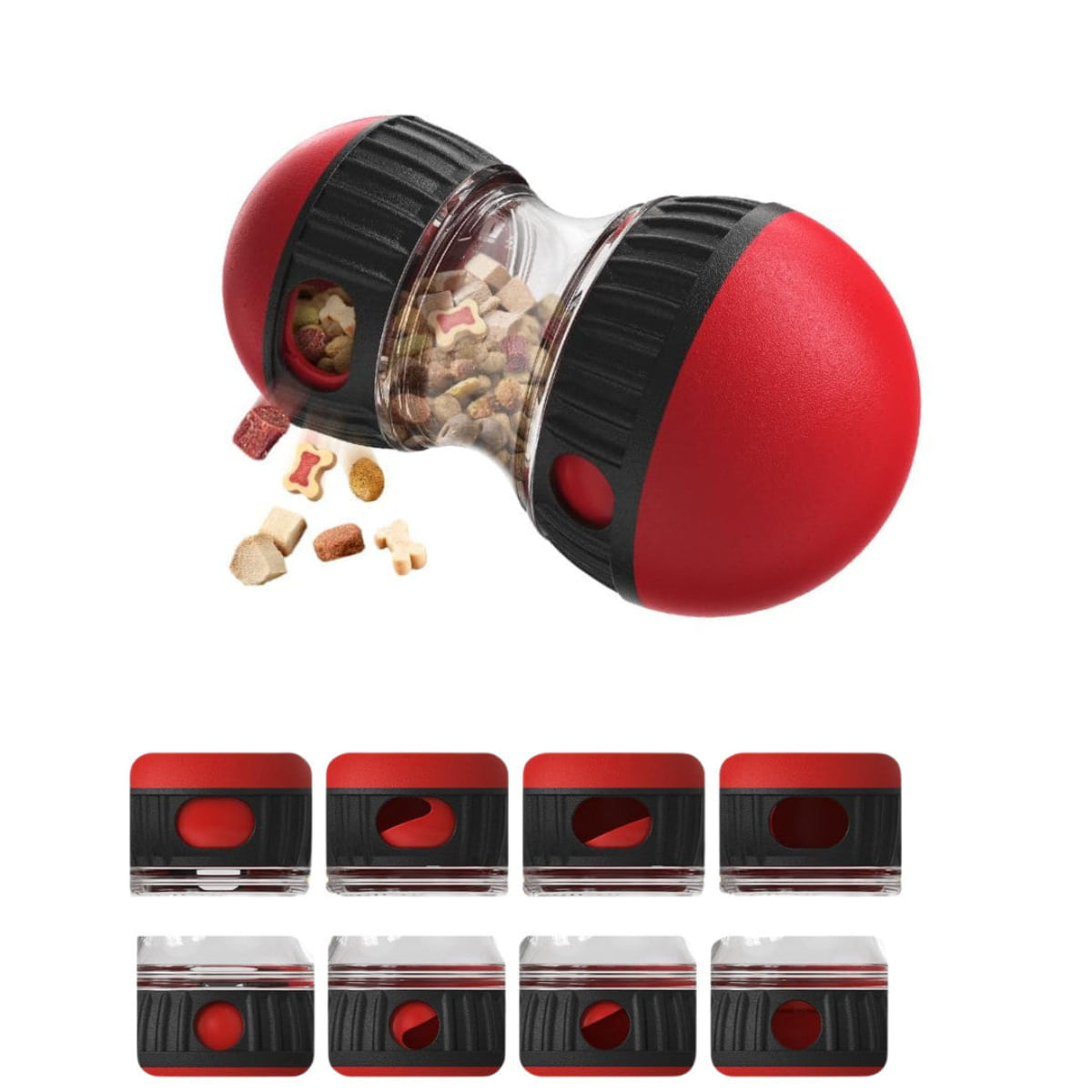 SHAW Dispenser & Puzzle, jucărie interactivă câini, eliberare recompense, plastic SHAW Dispenser & Puzzle, jucărie interactivă câini XS-L, eliberare recompense, plastic, roșu, 1buc - poza 3