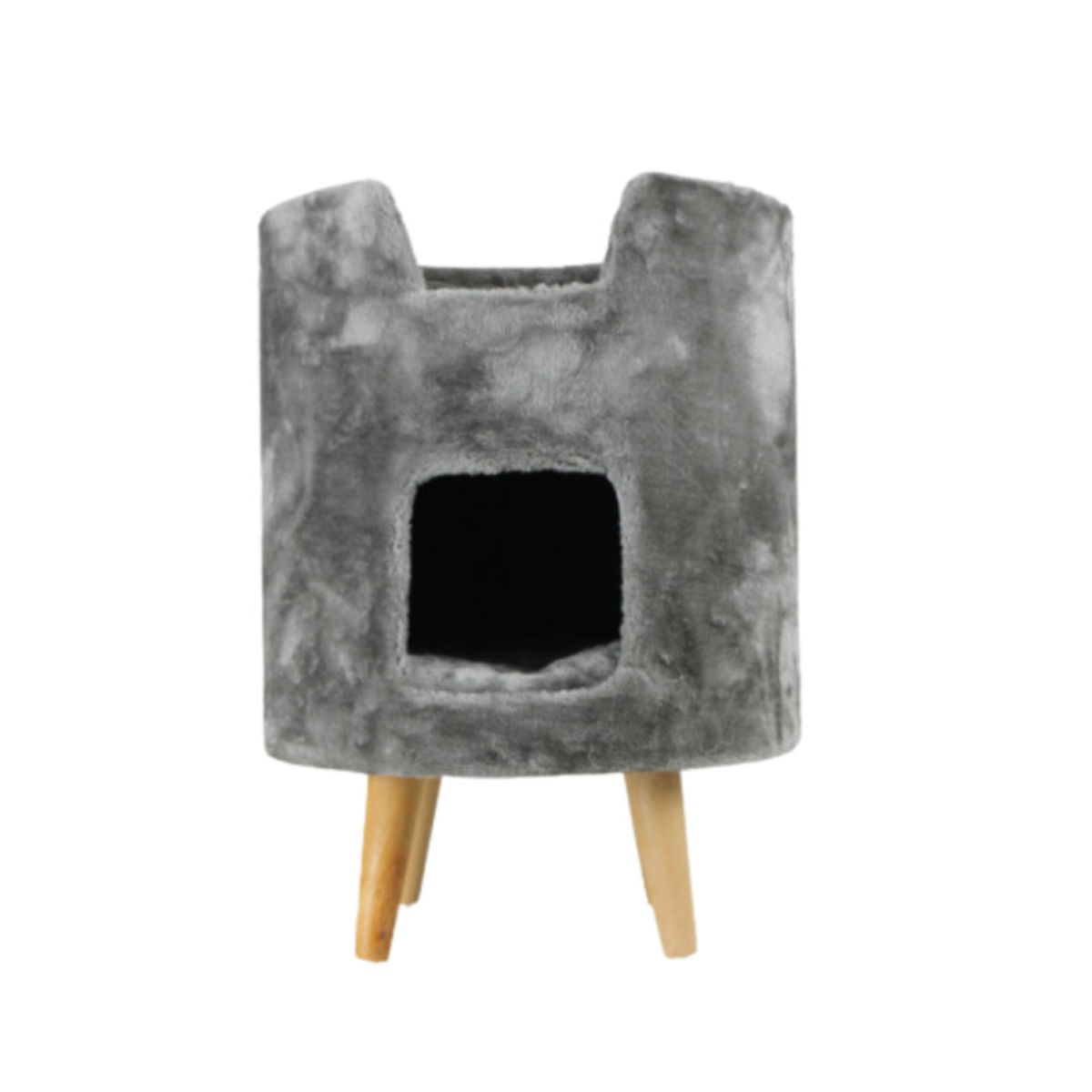 SHAW Oslo, căsuța pisici, MDF gri, 45x45x60cm - poza 2