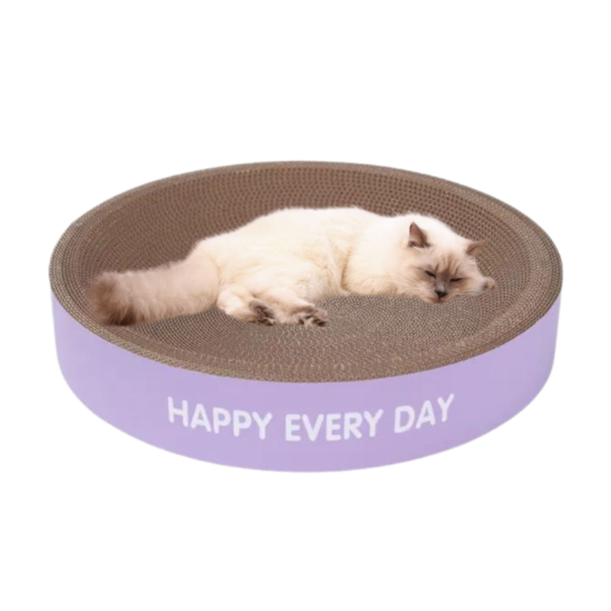SHAW Patut, scratcher pisici, carton, mov, ⌀45cm - poza 3
