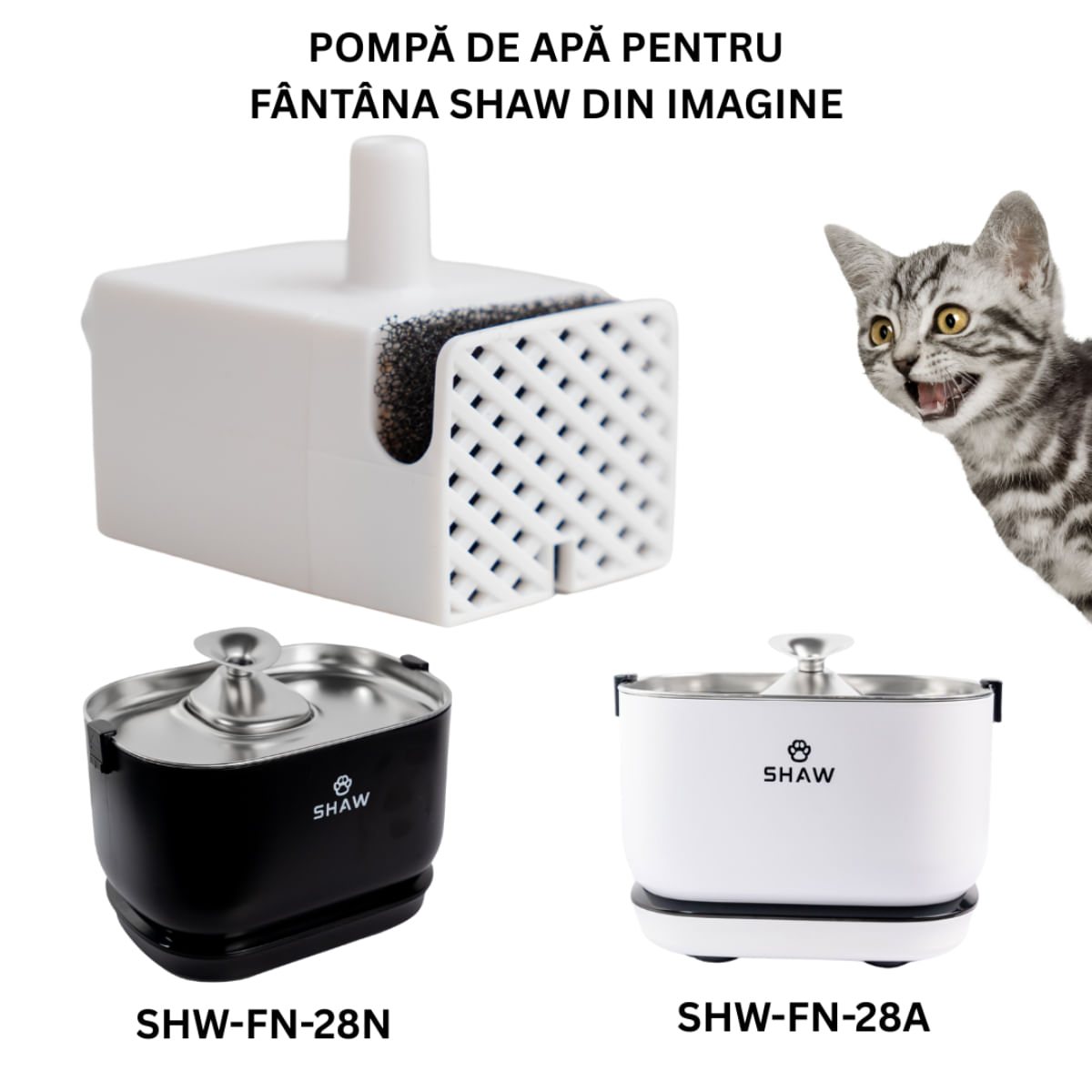 SHAW Pompă PRO V3, pompă fântână câini și pisici, 1buc - poza 1