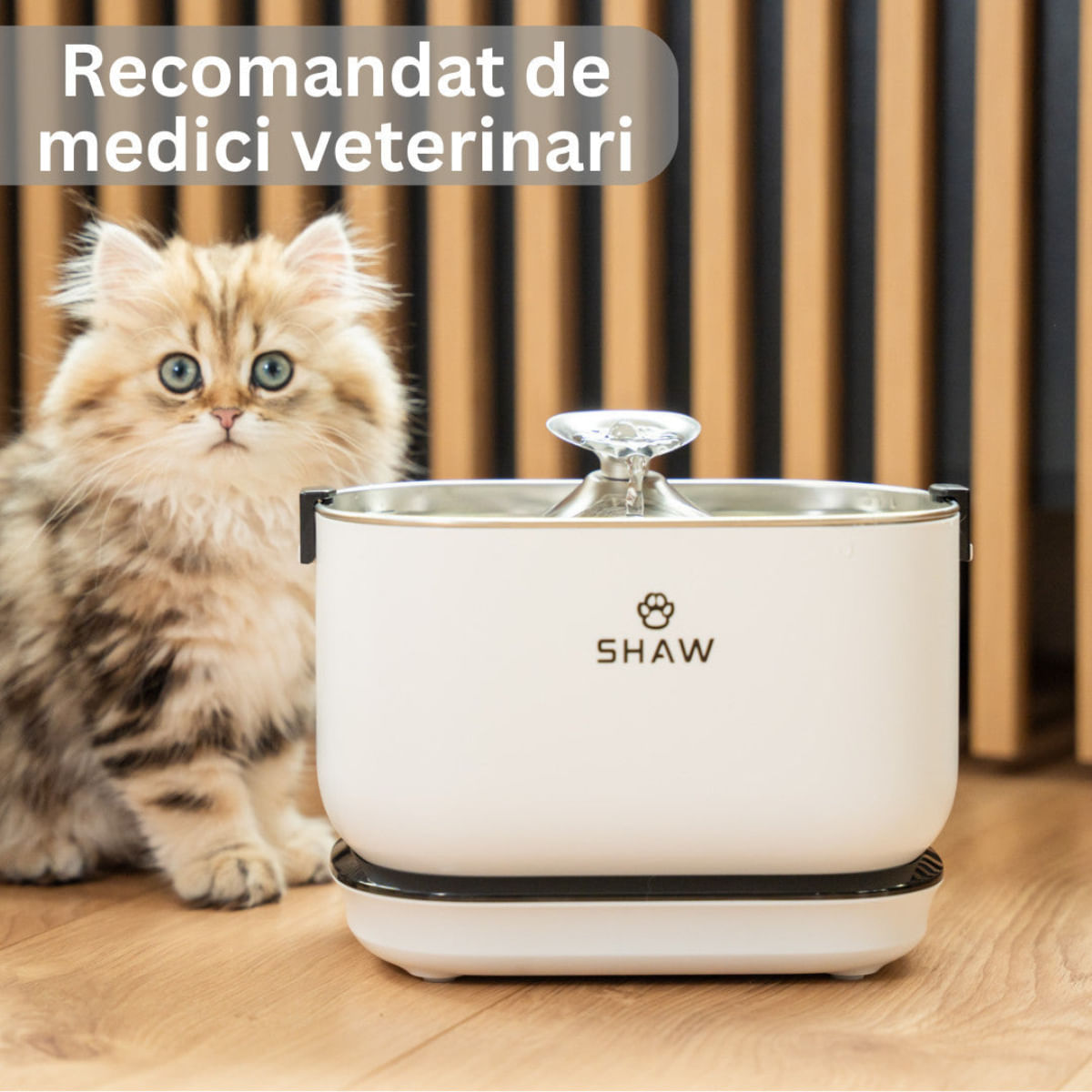 SHAW PRO V3, fântână câini, dreptunghiulară, senzor, pompă inducție, sistem filtrare, PVC SHAW PRO V3, fântână câini și pisici, dreptunghiulară, senzor, pompă inducție, sistem filtrare, PVC, alb, 2.5l - poza 4