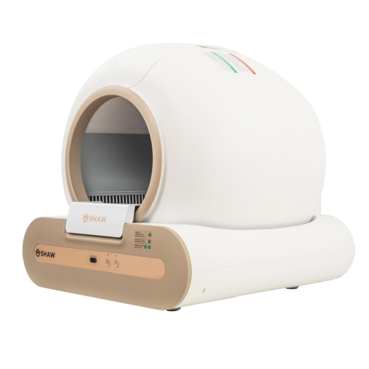 SHAW Smart Plus, litieră automată pisici, cu filtru, auto-curățare, aplicație mobilă, ionizare, alb, ⌀24.5x53x48.5x50.5 cm - poza 3