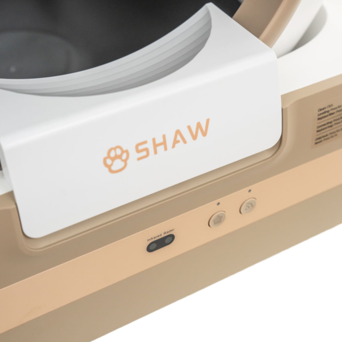 SHAW Smart Plus, litieră automată pisici, cu filtru, auto-curățare, aplicație mobilă, ionizare, alb, ⌀24.5x53x48.5x50.5 cm - poza 5
