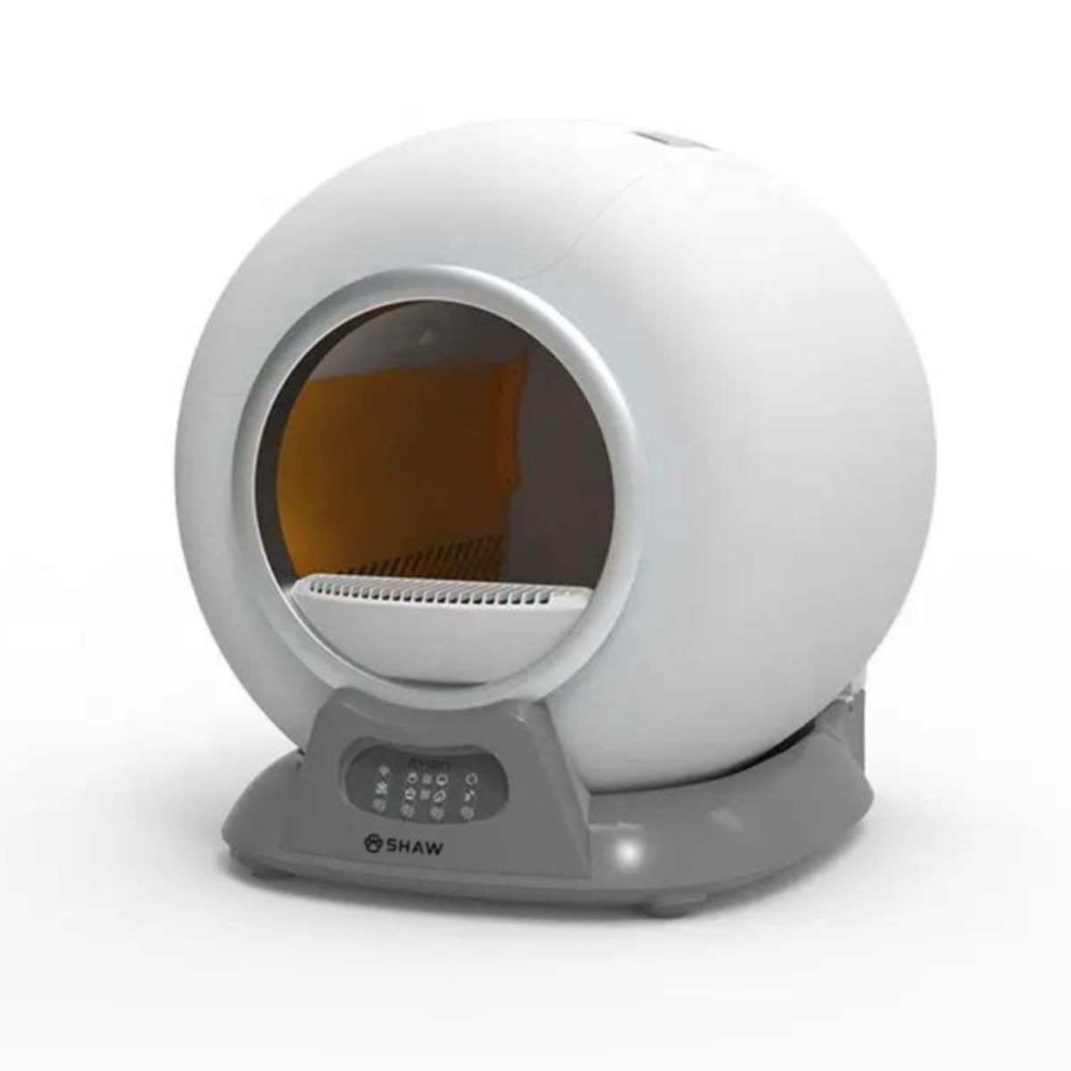 SHAW Smart V2, litieră automată pisici, cu filtru, auto-curățare, aplicație mobilă, sterilizare, alb, ⌀24.5x48x50.1 cm - poza 1