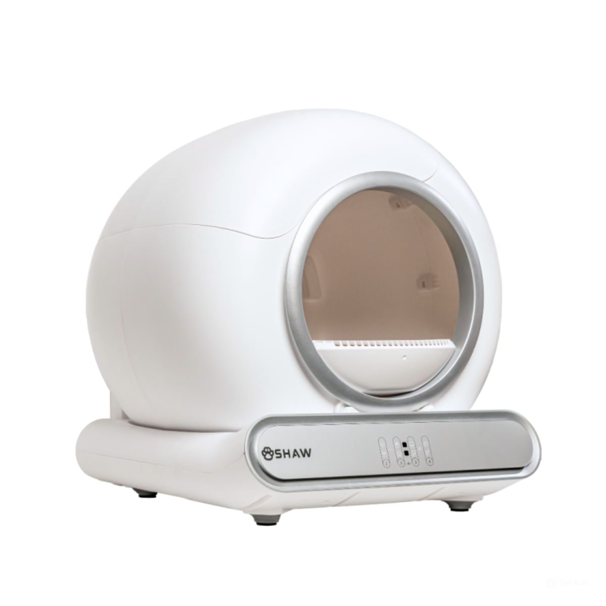 SHAW Smart V3, litieră automată pisici, cu filtru, auto-curățare, aplicație mobilă, ionizare, alb, 48x50.1 cm - poza 1