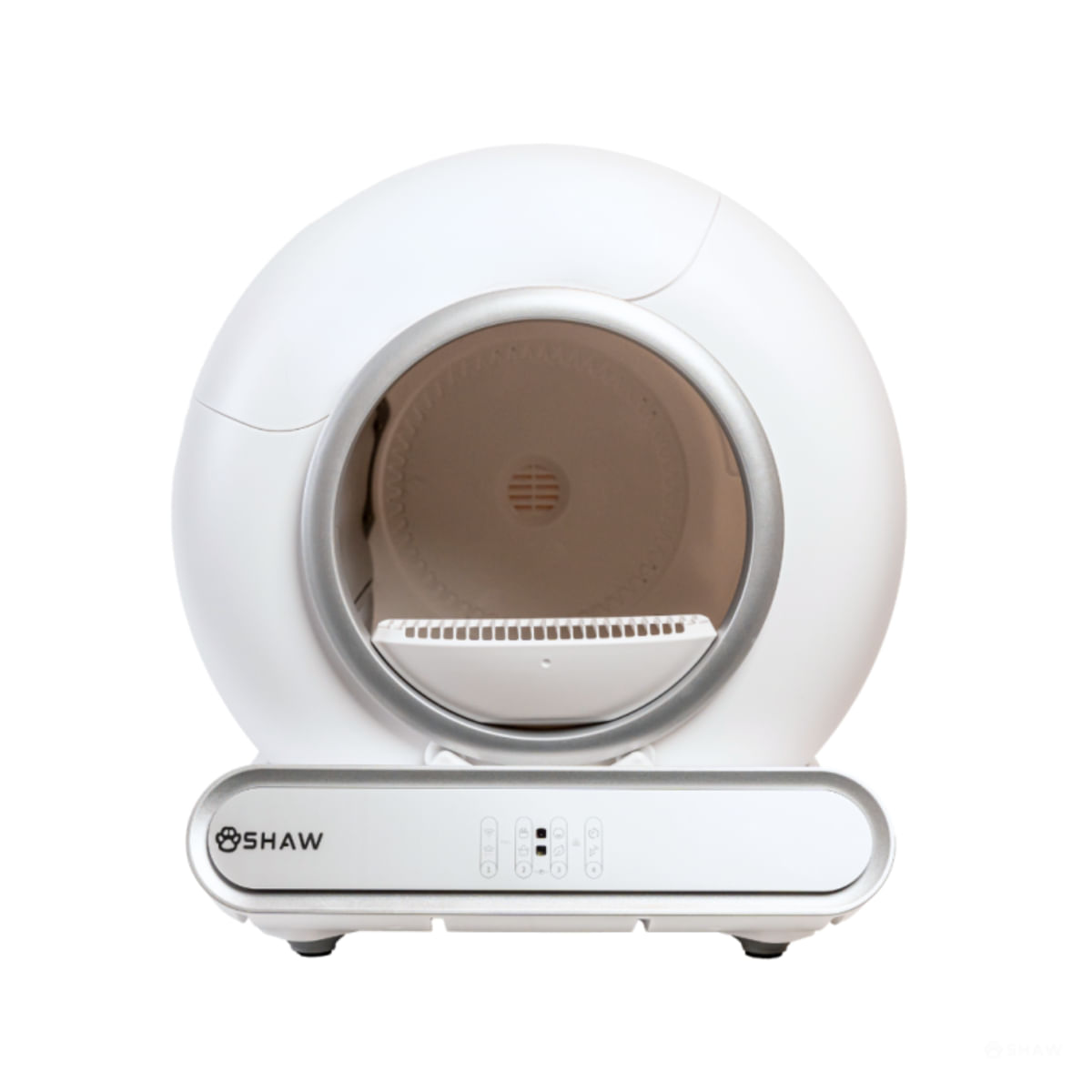 SHAW Smart V3, litieră automată pisici, cu filtru, auto-curățare, aplicație mobilă, ionizare, alb, 48x50.1 cm - poza 3