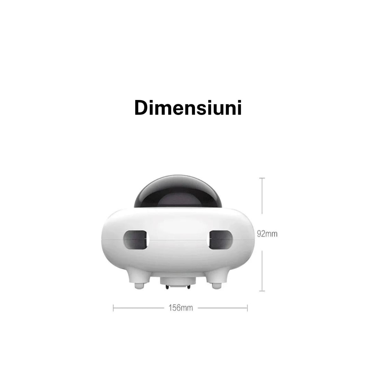 SHAW UFO electronic cu incarcare USB, jucărie interactivă pisici, inteligente, luminos, plastic, alb 15.6x9.2cm, 1buc - poza 4