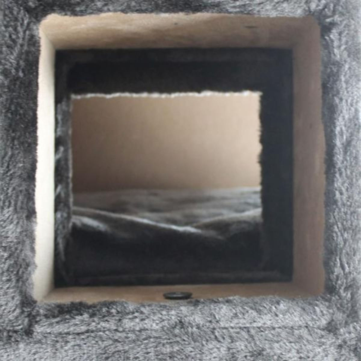 SHAW Zurih, ansamblu de joacă pisici, 7 etaje, 1 căsuța, MDF și pluș, elemente de zgâriat, gri, 55x80x150cm - poza 5
