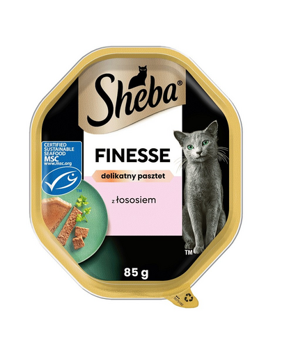 SHEBA Finesse mousse cu somon 85 g hrana pentru pisici
