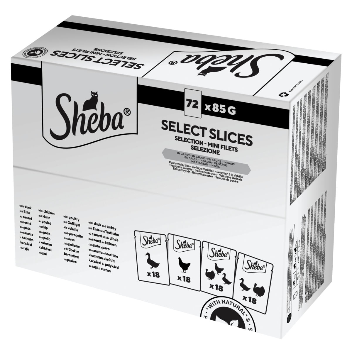 SHEBA, Pasăre, plic hrană umedă pisici, (în sos), multipack, 85g x 72buc - poza 1