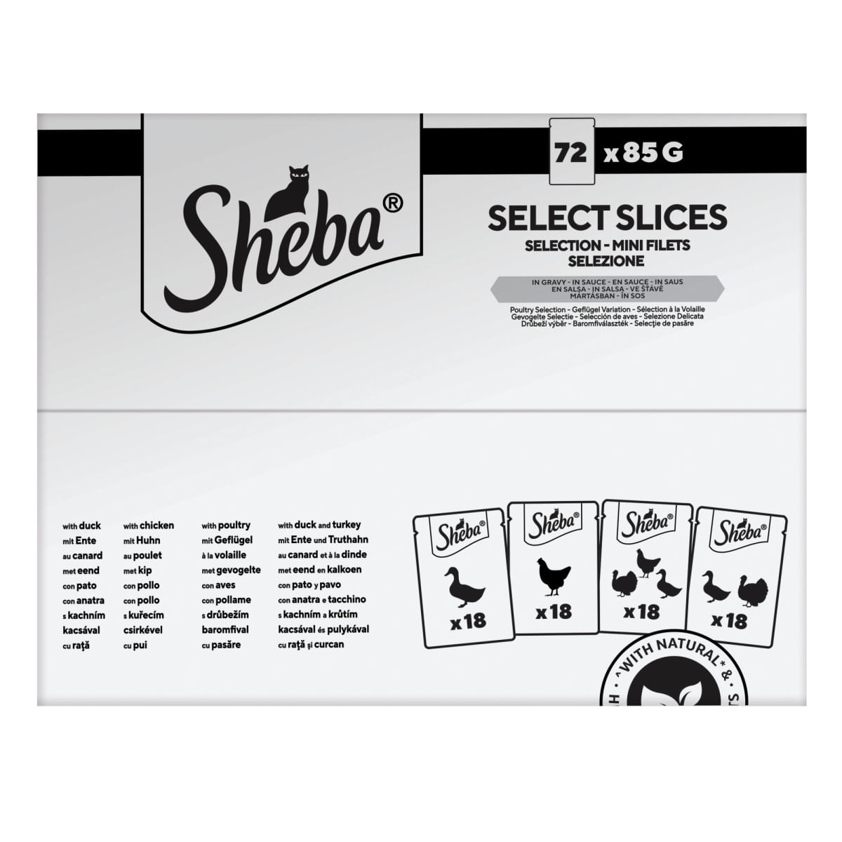 SHEBA, Pasăre, plic hrană umedă pisici, (în sos), multipack, 85g x 72buc - poza 3