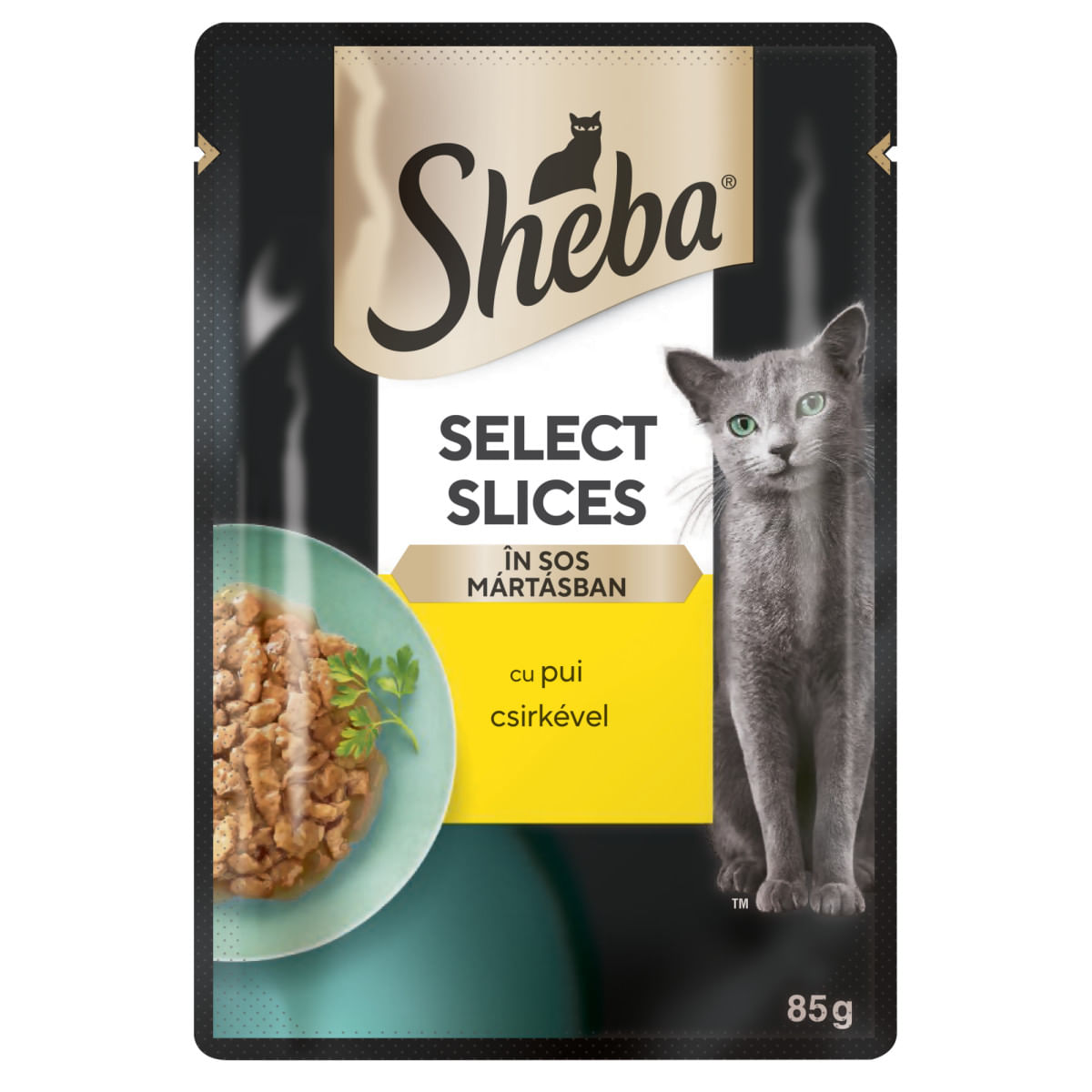 SHEBA Select Slices, Pui, plic hrană umedă pisici, (în sos), 85g - poza 1
