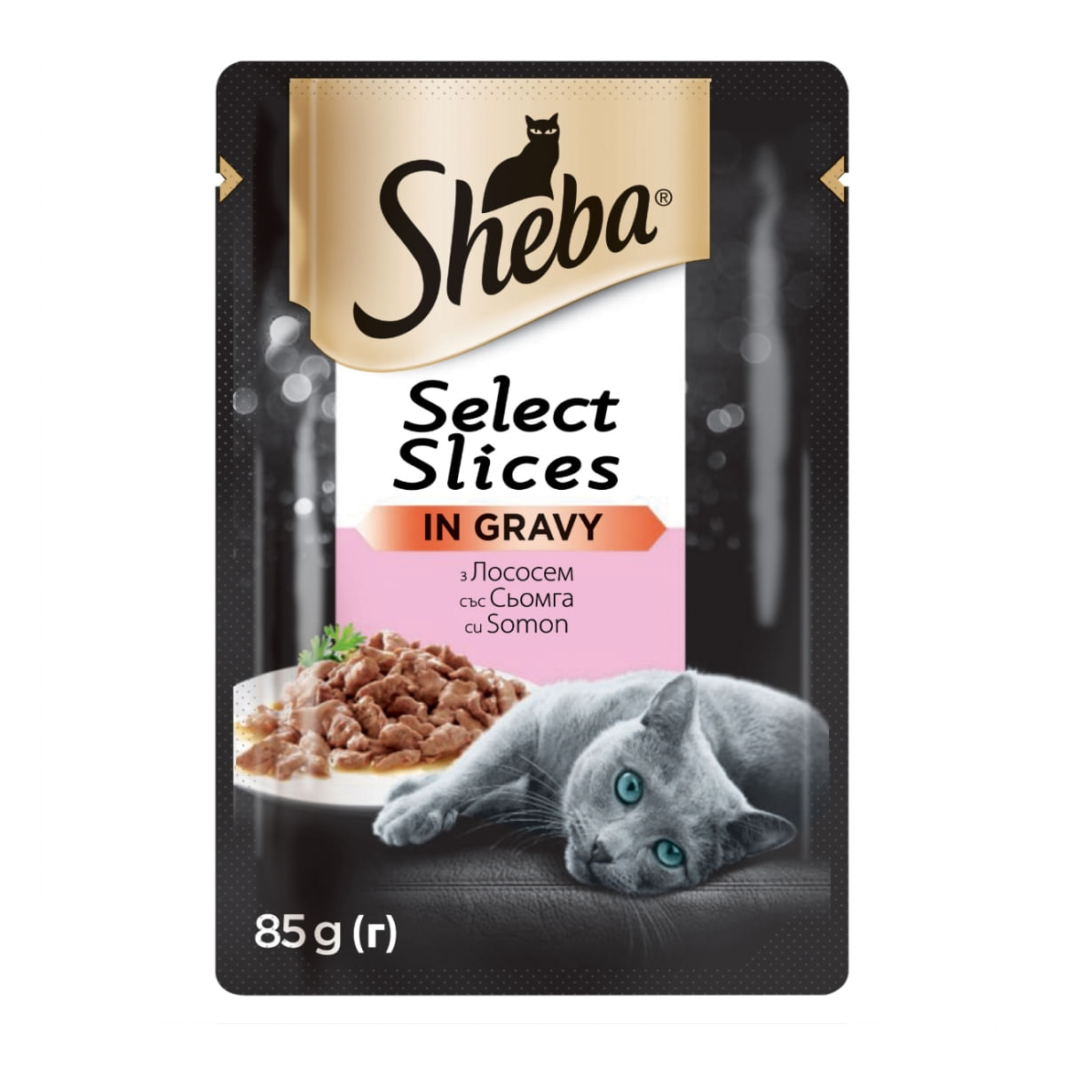 SHEBA Select Slices, Somon, plic hrană umedă pisici, (în sos), bax, 85g x 28buc - poza 2