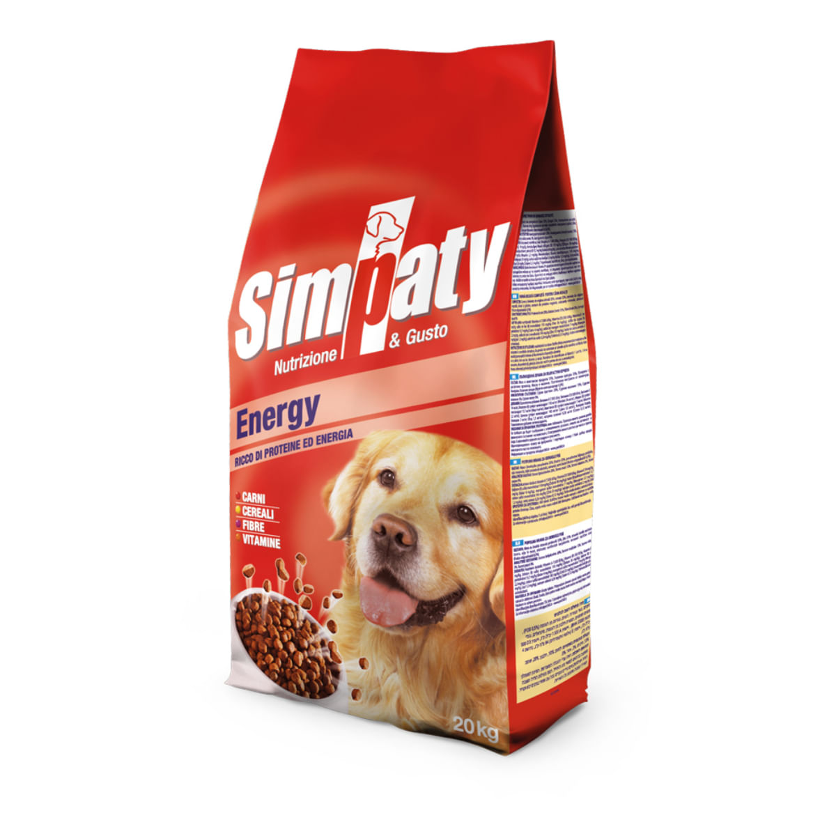 SIMPATY Energy, XS-XL, Carne, hrană uscată câini, activitate intensă, 20kg - poza 2