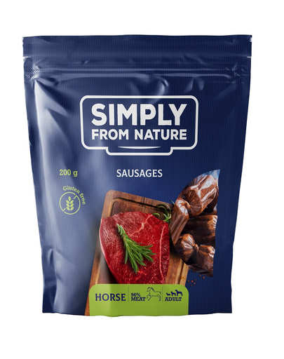 SIMPLY FROM NATURE Carnaciori pentru caini, carne de cal 200 g