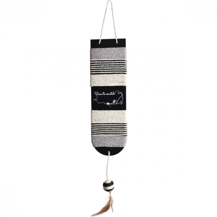 Sisal pentru pisici Bobby Time, 73 x 12.5 cm, Negru