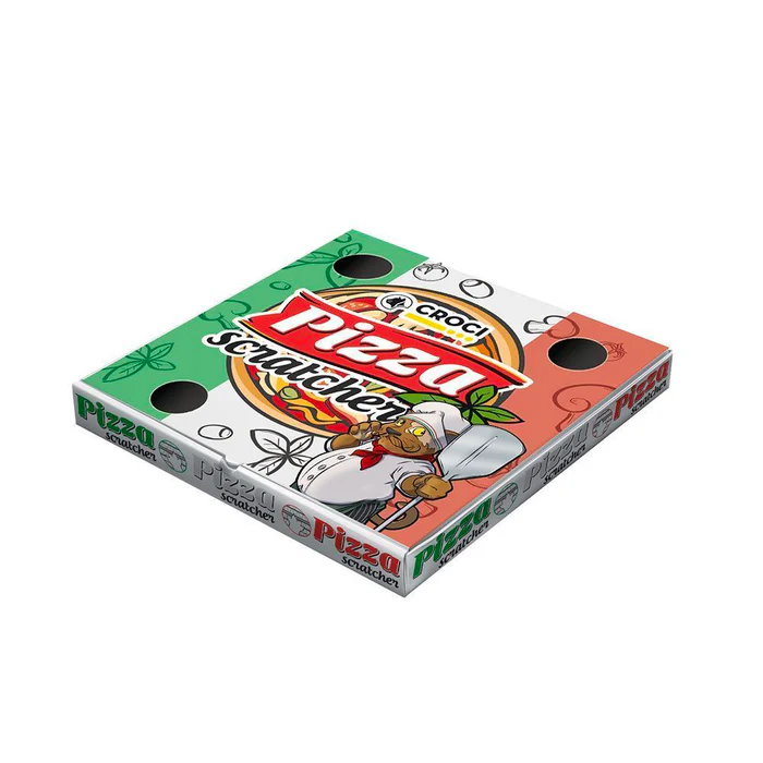 Sisal pentru pisici Croci Pizza Love, 40 x 40 x 6.5 cm, carton, cu catnip