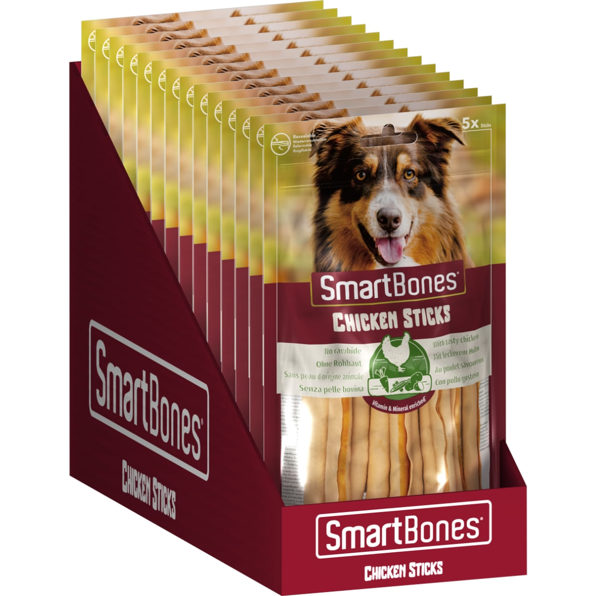 SMARTBONES Classics Chicken Sticks, recompense câini, Batoane aromate Pui, 5buc - poza 5
