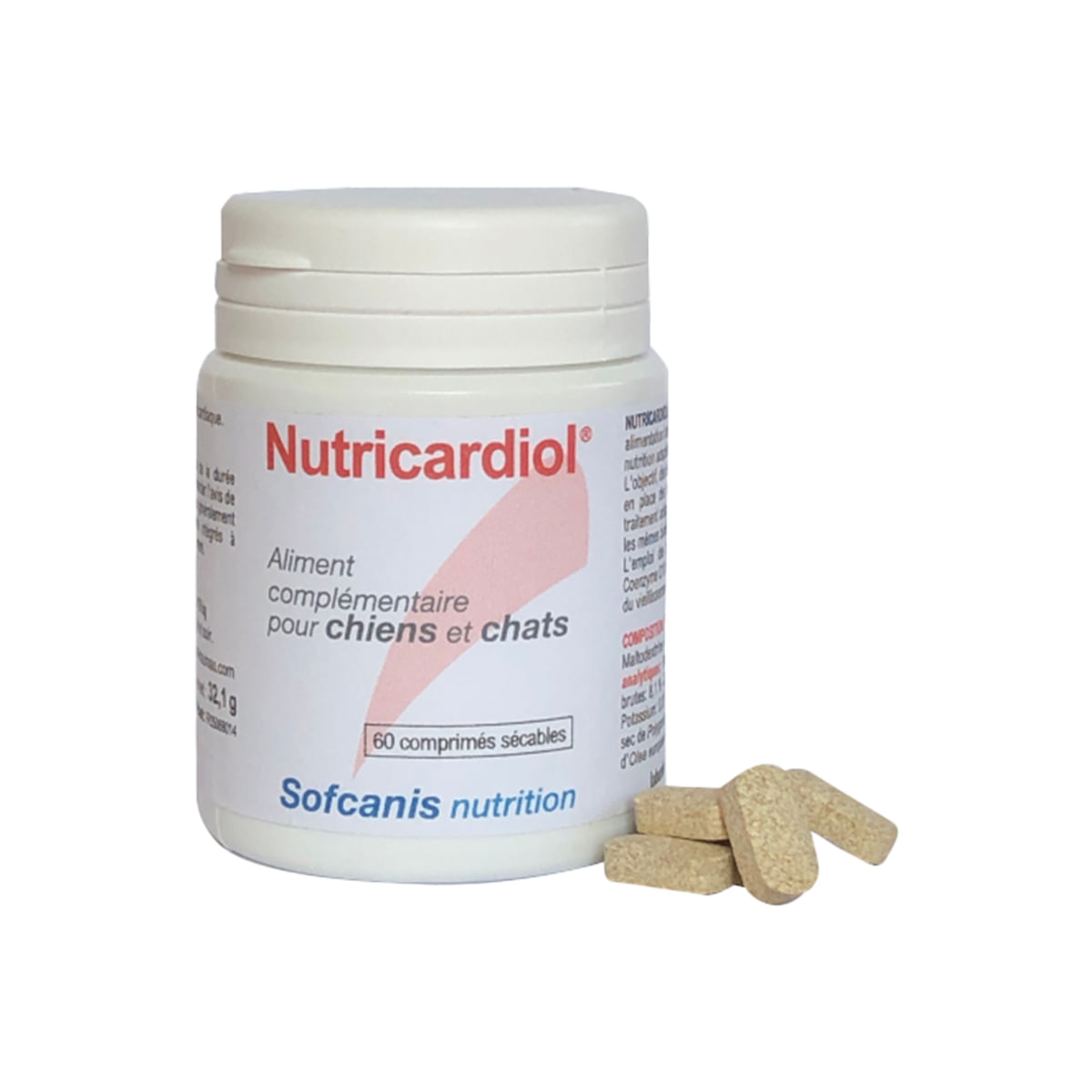 SOFCANIS Nutricardiol, supliment sistem cardio-vascular câini, comprimate SOFCANIS Nutricardiol, XS-XL, supliment sistem cardio-vascular câini și pisici, flacon, 60 comprimate - poza 1