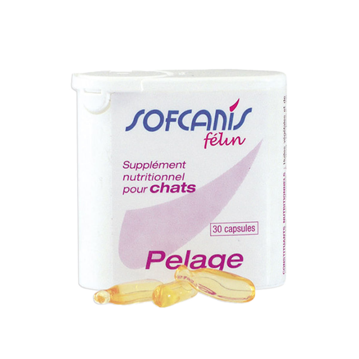 SOFCANIS Pelage, supliment piele & blană pisici, capsule SOFCANIS Pelage, supliment piele & blană pisici, flacon, 30 capsule - poza 2