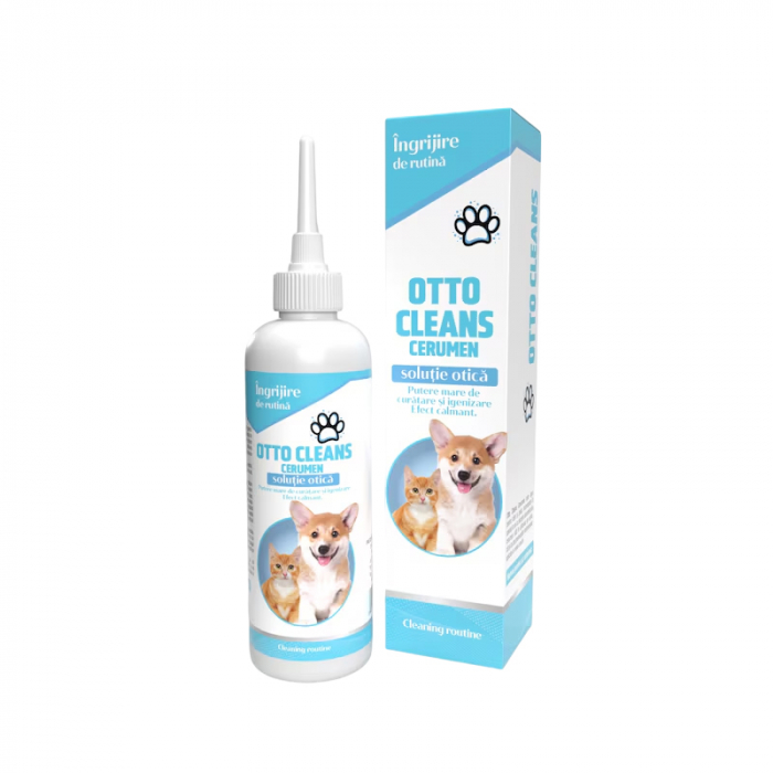 Solutie otica pentru caini pisici Otto-Cleans Cerumen 100 ml