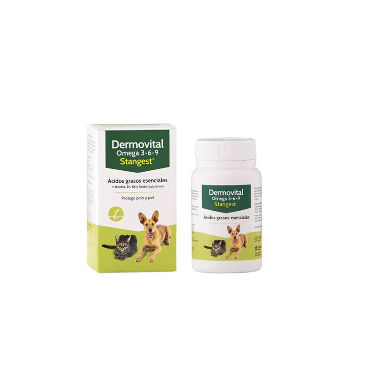 STANGEST Dermovital Omega 3-6-9, supliment piele & blană câini, comprimate STANGEST Dermovital Omega 3-6-9, XS-XL, supliment piele & blană câini și pisici, flacon, 300 comprimate - poza 2