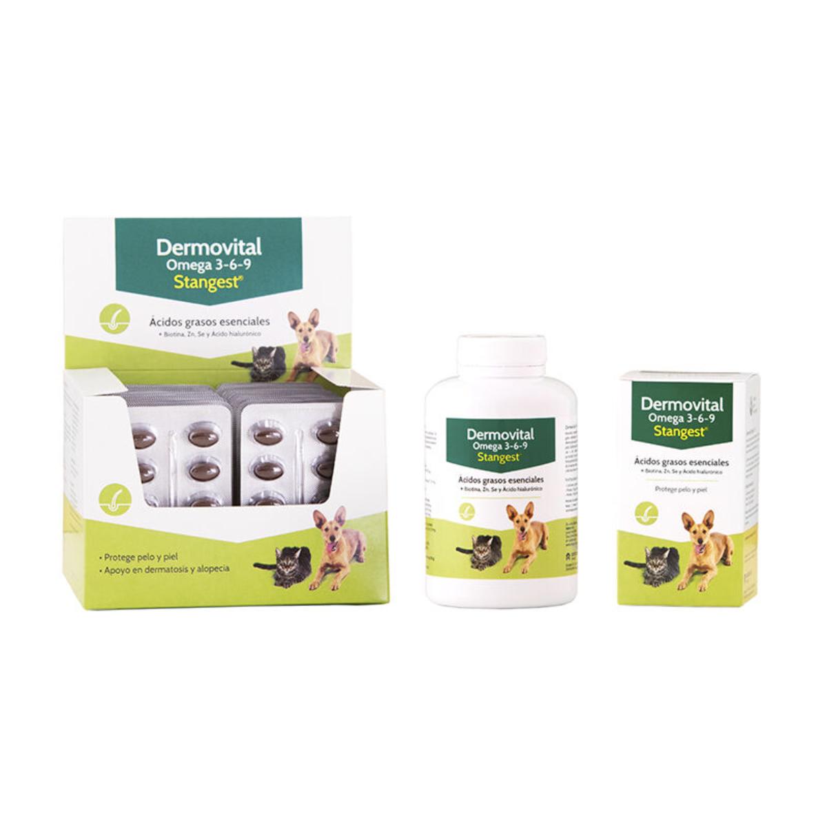 STANGEST Dermovital Omega 3-6-9, supliment piele & blană câini, comprimate STANGEST Dermovital Omega 3-6-9, XS-XL, supliment piele & blană câini și pisici, flacon, 300 comprimate - poza 3
