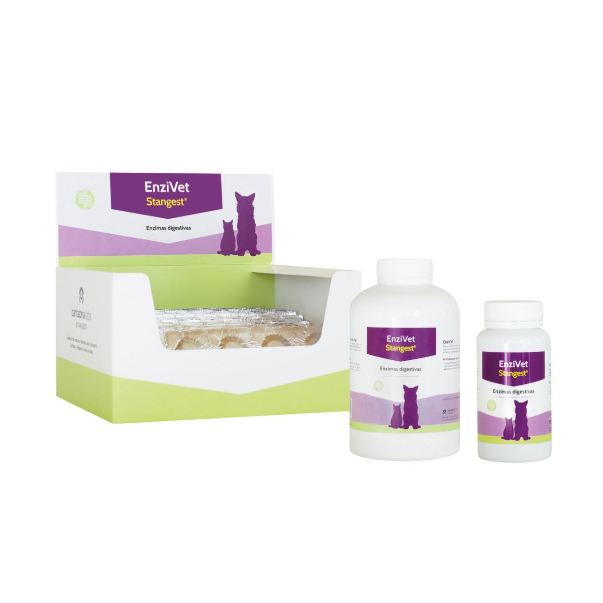 STANGEST Enzivet, XS-XL, supliment sistem digestiv câini și pisici, flacon, 60 comprimate - poza 3