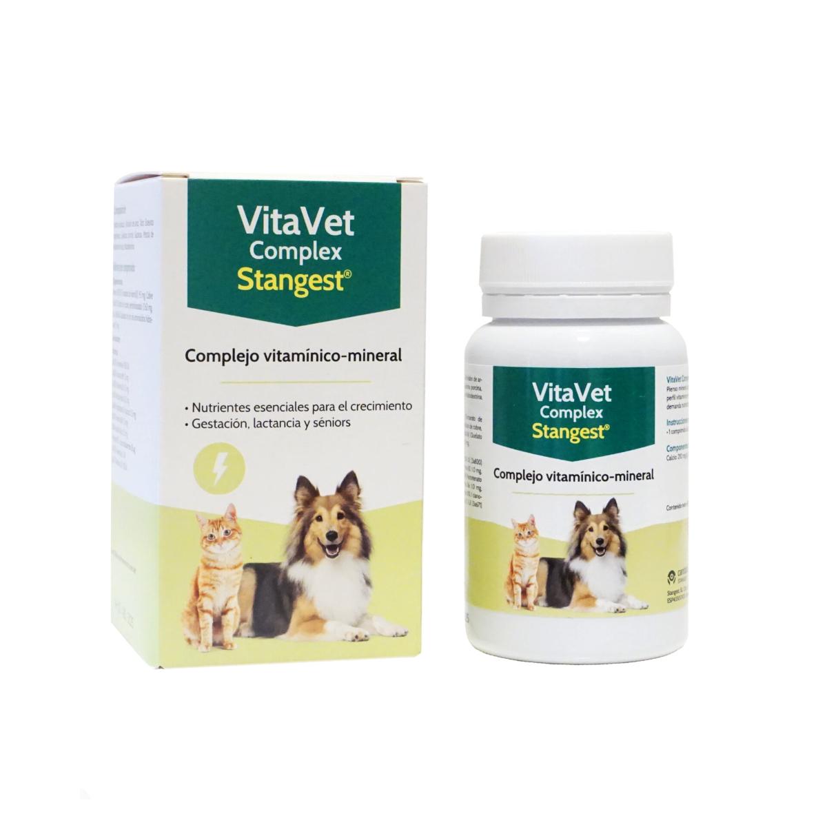 STANGEST Vitavet Complex, XS-XL, supliment multivitamine câini și pisici, flacon, 60 comprimate - poza 2