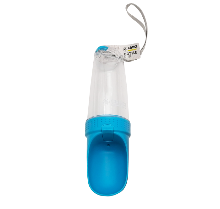 Sticla de apa portabila pentru animale de companie, Croci Bottle Flip, 350 ml