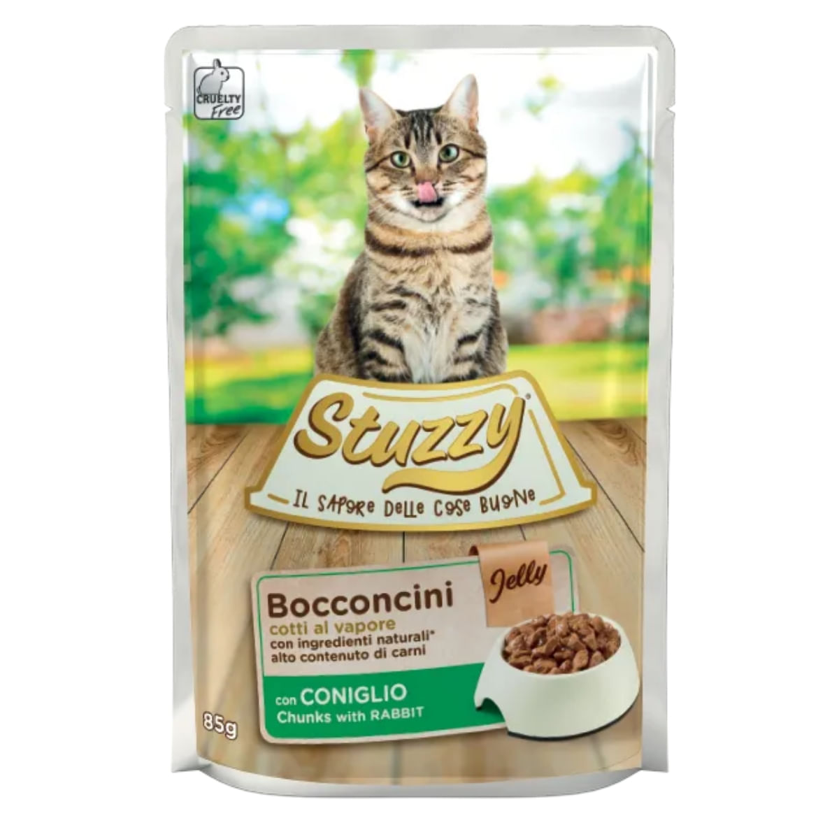 STUZZY Chunks, Iepure, plic hrană umedă pisici, (în aspic), 85g - poza 2