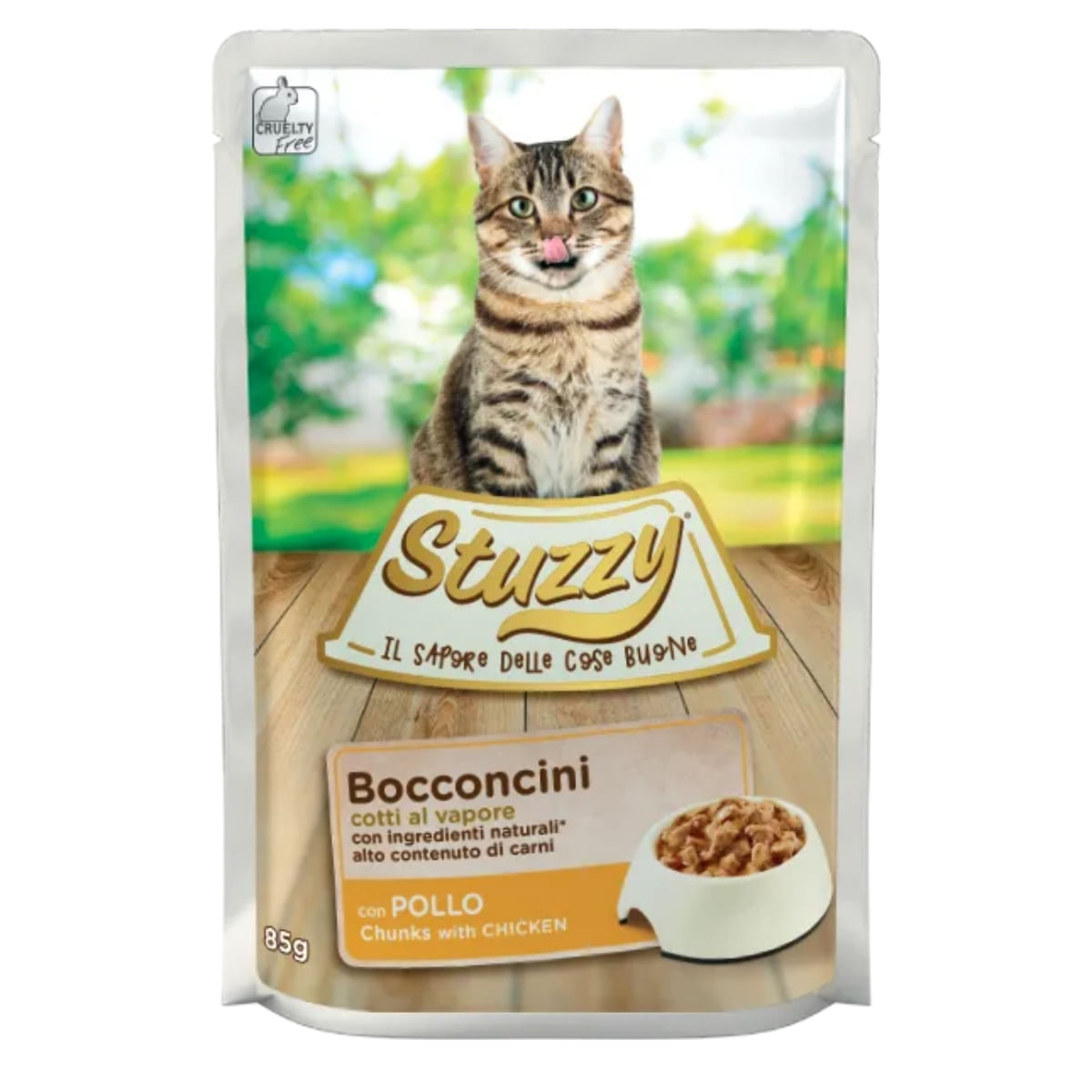 STUZZY Chunks, Pui, plic hrană umedă pisici, (în sos), 85g - poza 1