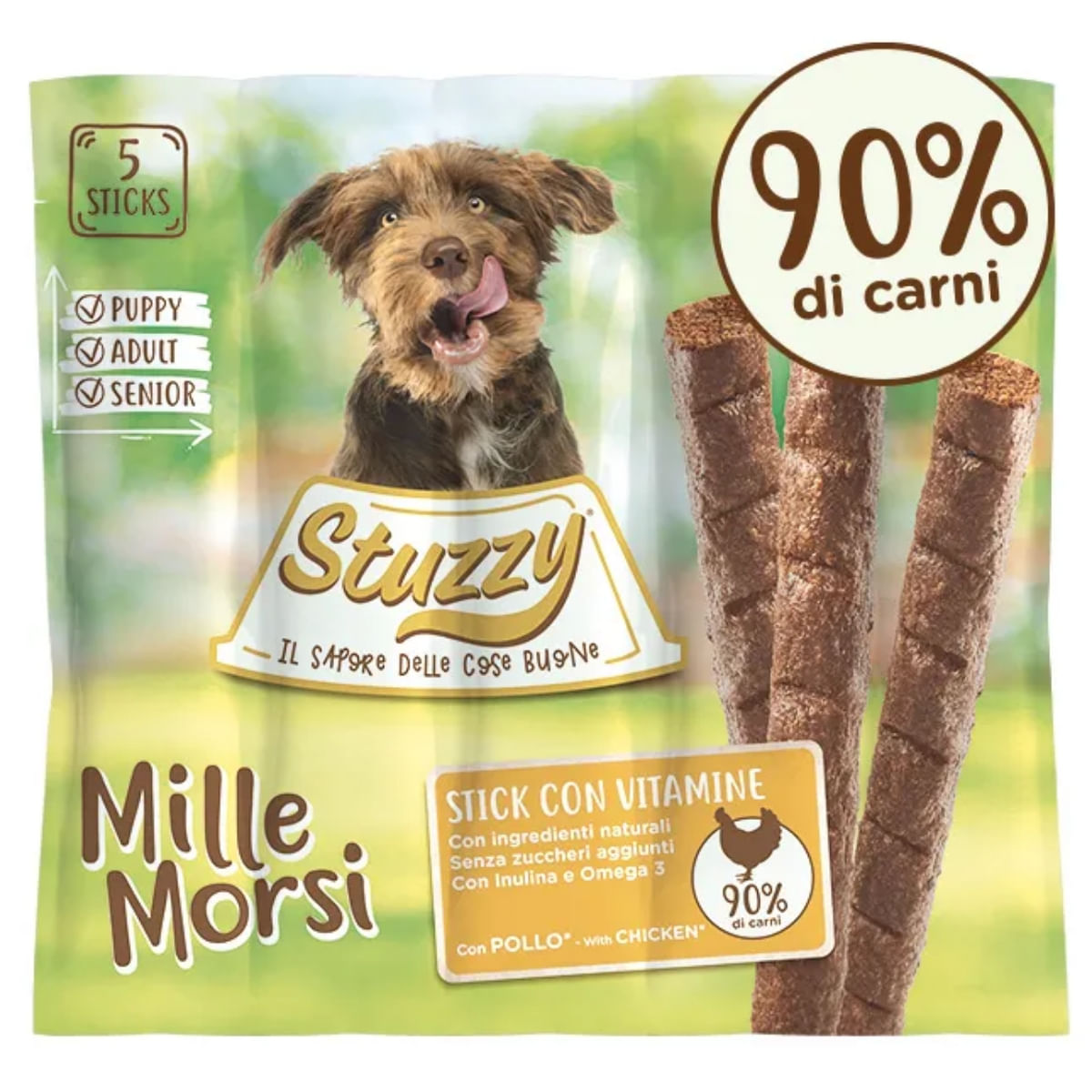 STUZZY Millemorsi, XS-XL, Pui, punguță recompense câini, 55g - poza 2