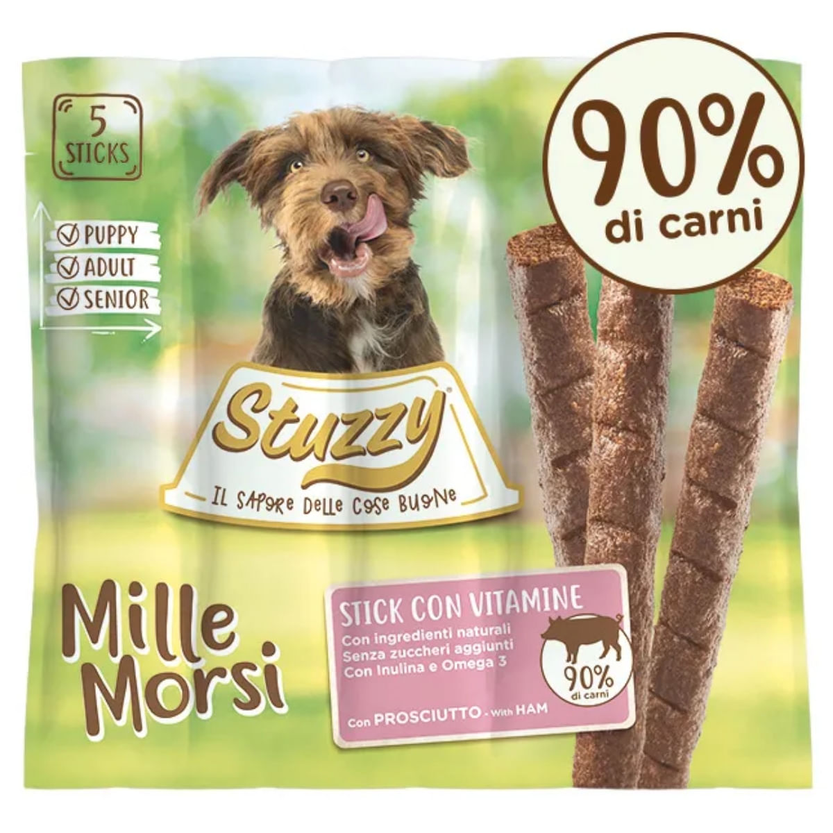 STUZZY Millemorsi, XS-XL, Șuncă, punguță recompense câini, 55g - poza 2