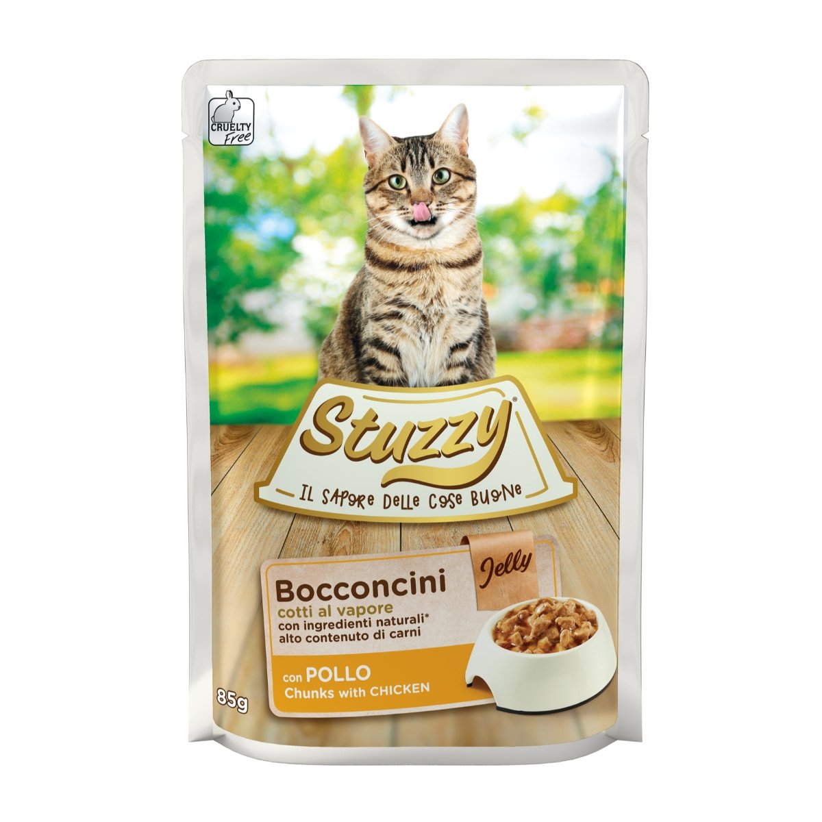 Stuzzy, Pui, plic hrană umedă pisici, (bucăți în aspic), 85g - poza 1