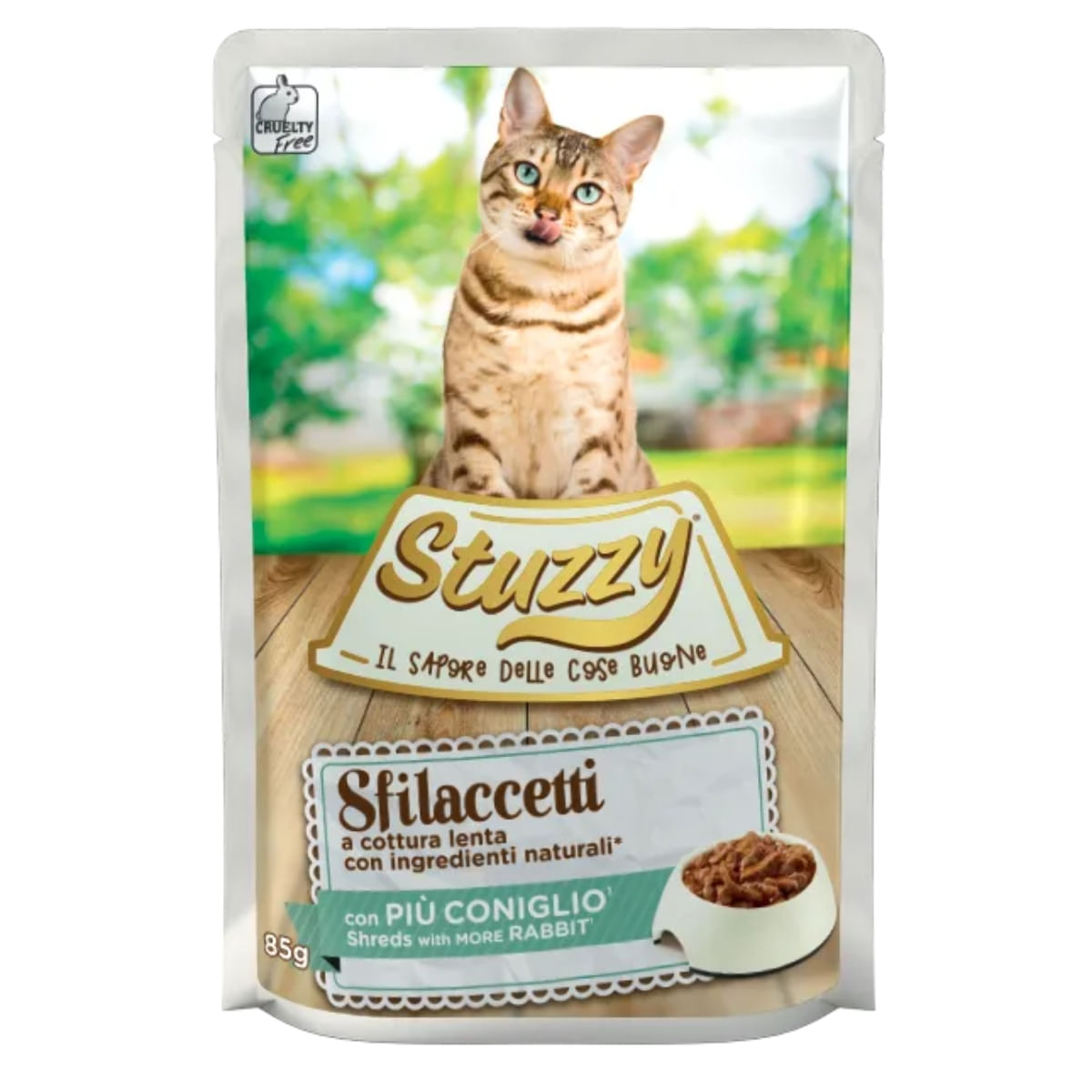 STUZZY Shreds, Iepure, plic hrană umedă pisici, (în sos), 85g - poza 1