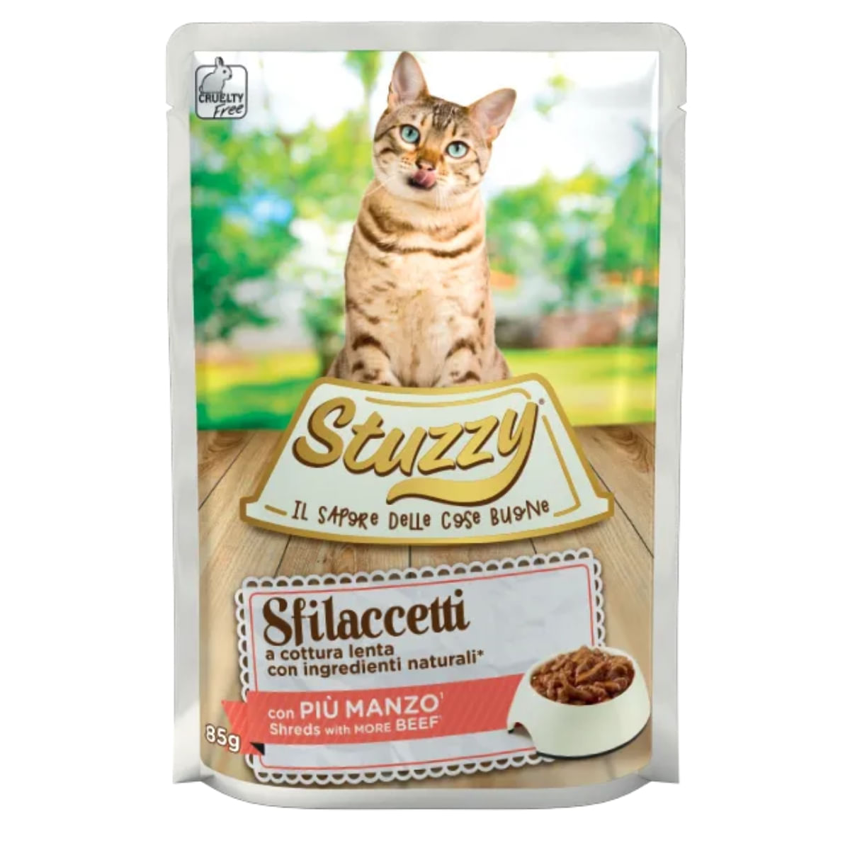 STUZZY Shreds, Vită, plic hrană umedă pisici, (în sos), 85g - poza 2