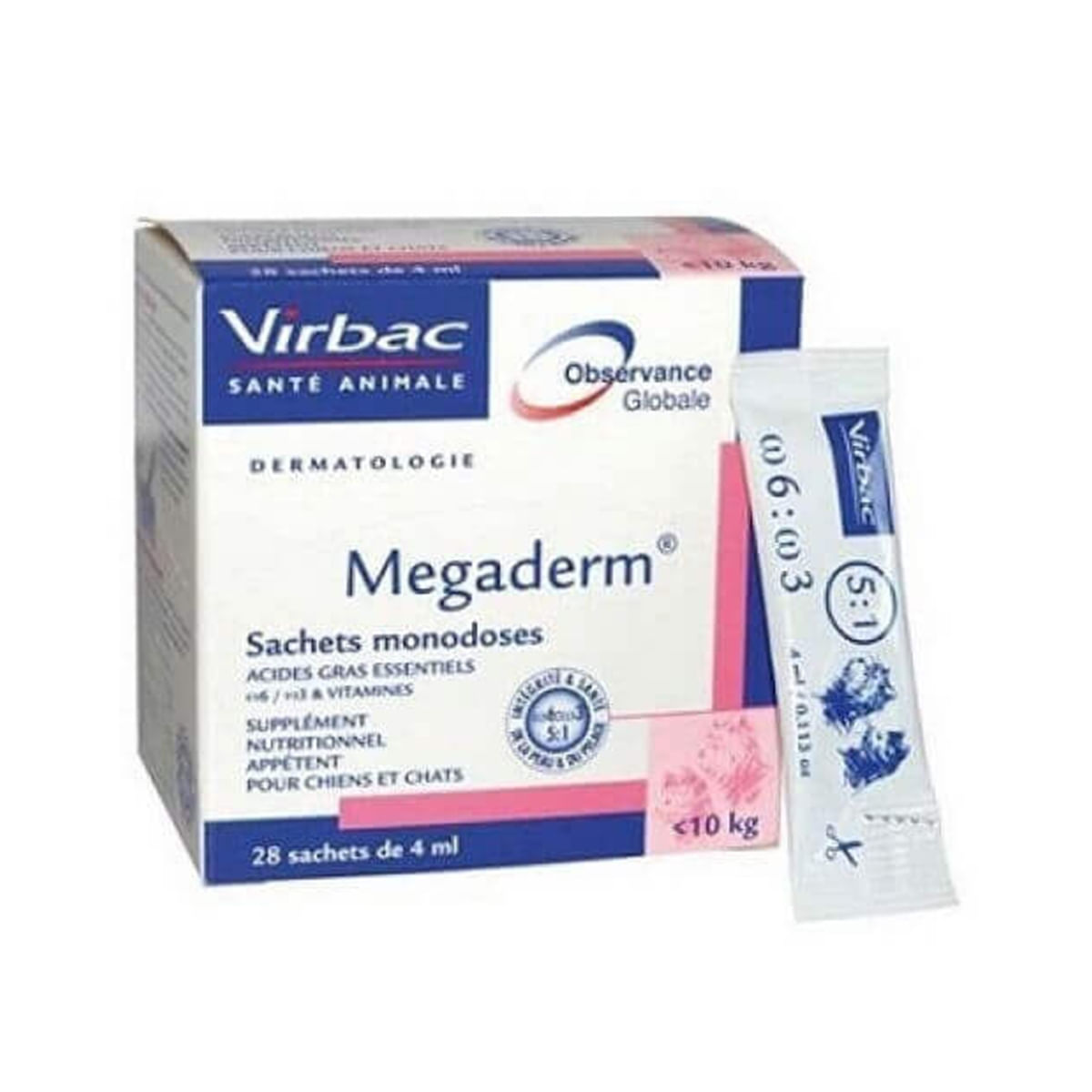 Supliment Alimentar Megaderm Virbac 4 ml, 28 de pliculete - poza 1
