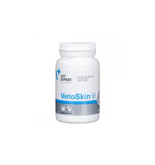Supliment Nutritiv VetoSkin Twist-off 300 mg, 60 caps - poza 2