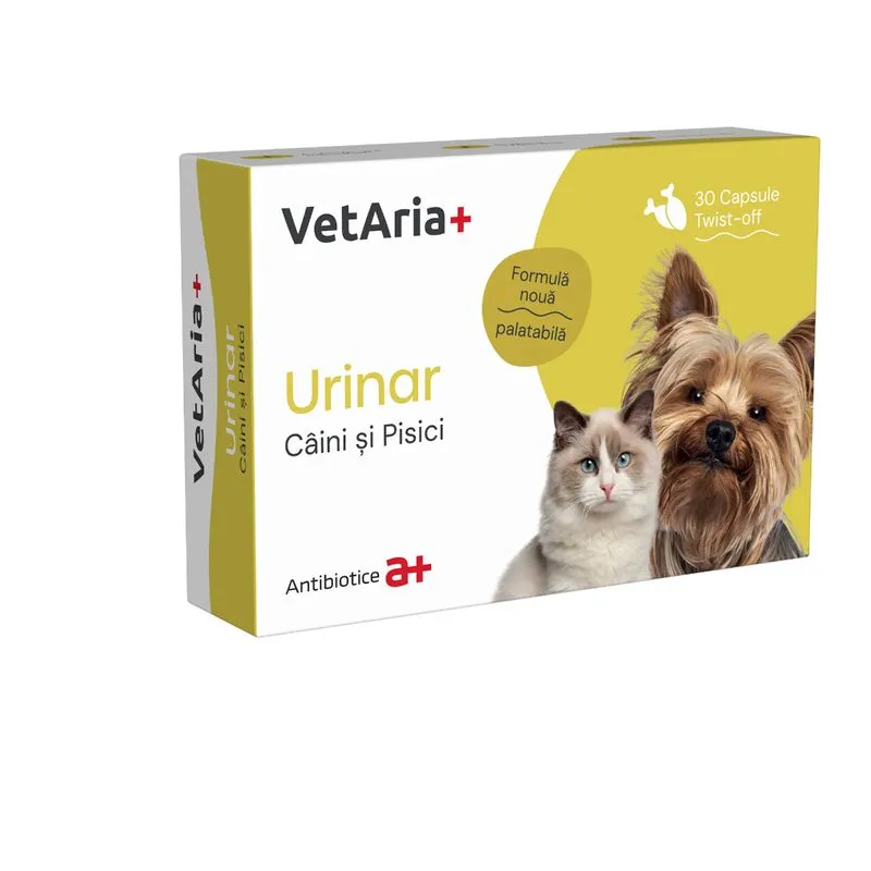 Suplimente VetAria+ Urinar pentru caini pisici 30 capsule