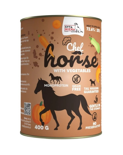 SYTA MICHA Chef Monoprotein cal cu legume hrană pentru câini 400 g