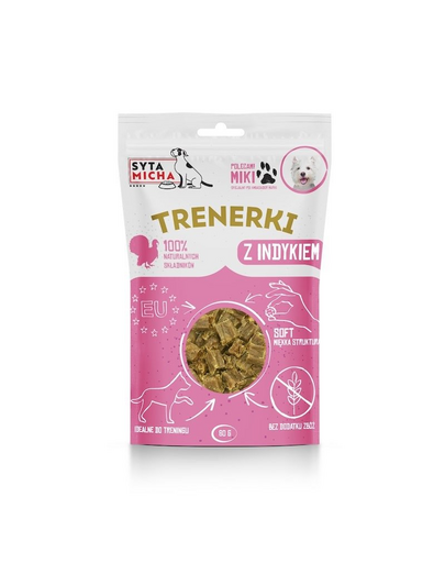 SYTA MICHA Recompense pentru dresaj cu curcan pentru câini 80 g