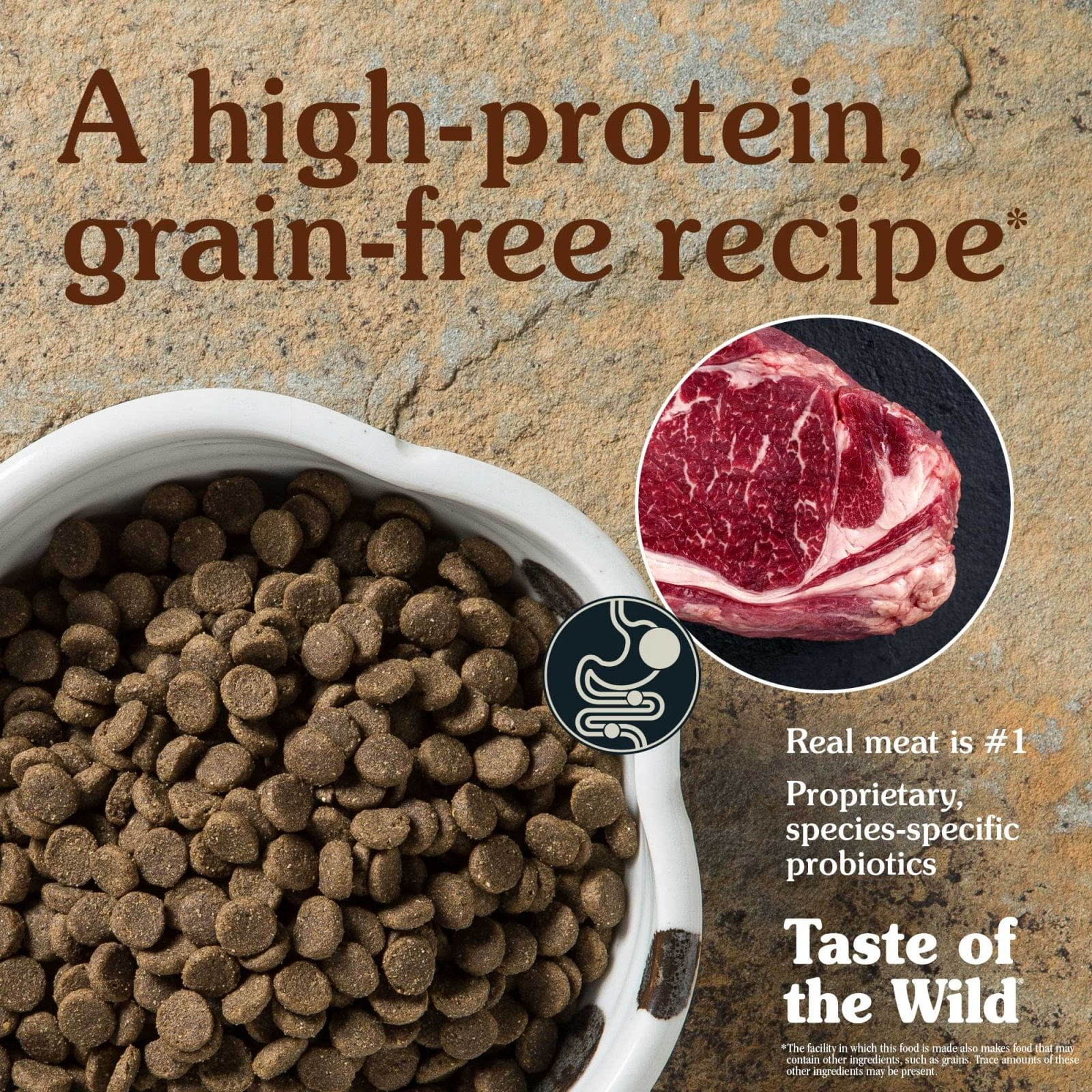 TASTE OF THE WILD High Prairie, Bizon și Vânat, hrană uscată fără cereale câini, 12.2kg - poza 3