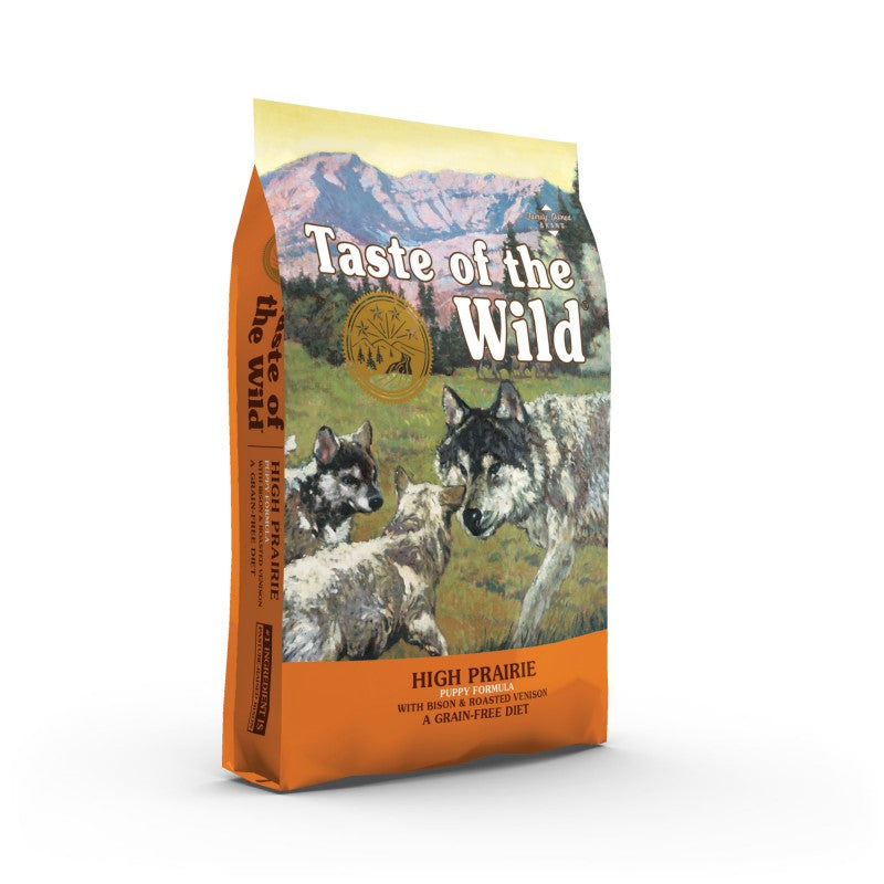 TASTE OF THE WILD High Prairie Puppy, Bizon și Vânat, hrană uscată fără cereale câini junior 2kg