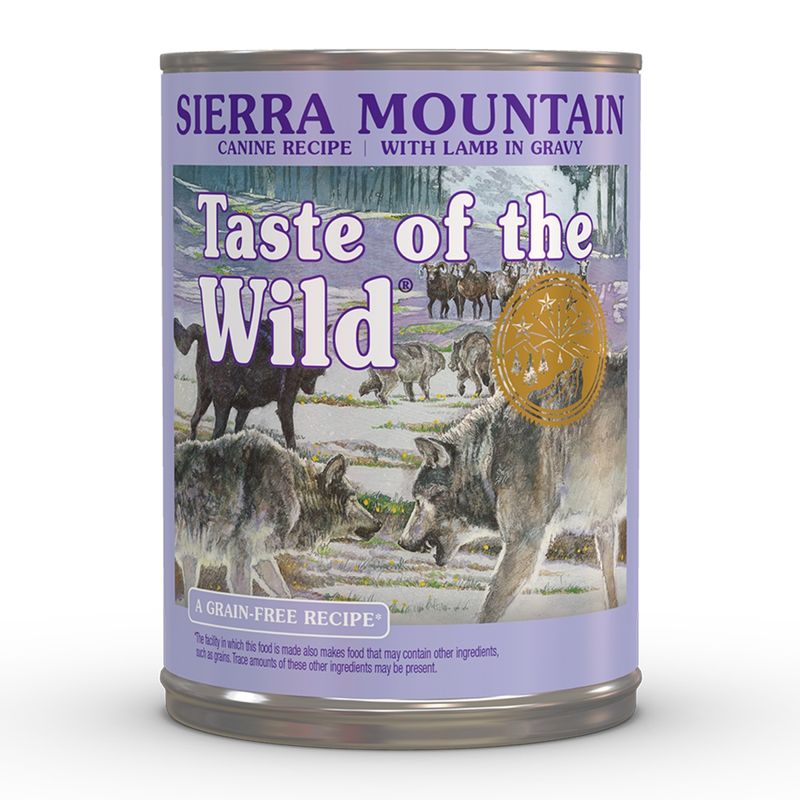 TASTE OF THE WILD Sierra Mountain, Miel, conservă hrană umedă fără cereale câini, (în sos), 390g 390g