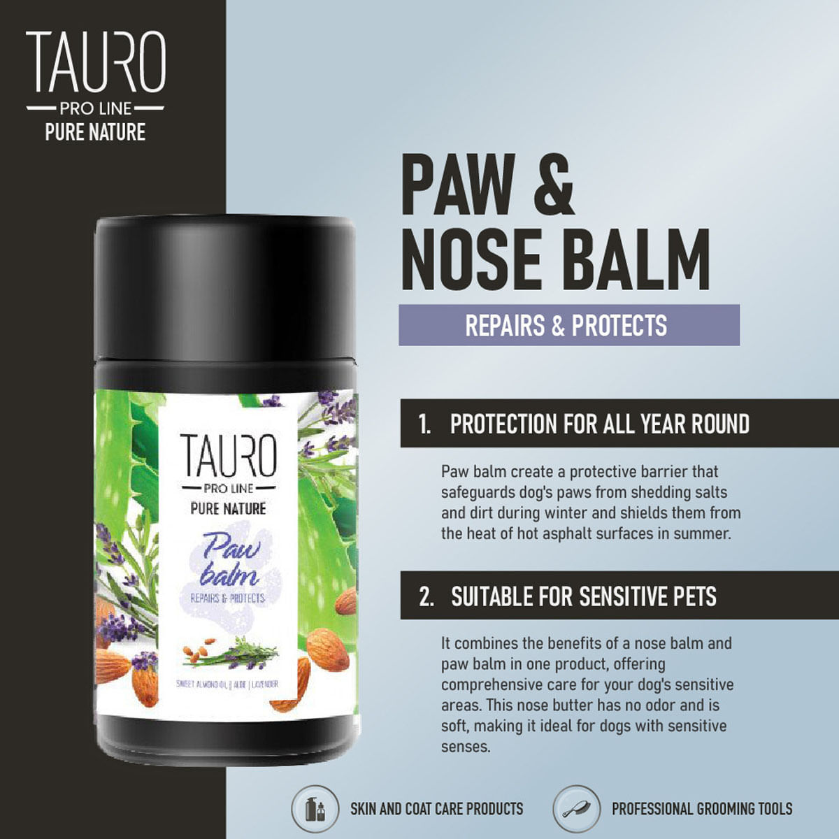 TAURO PRO LINE Pure Nature Paw Balm Repairs & Protects, Balsam pentru Lăbuțe, Câini și Pisici ,75ml - poza 4