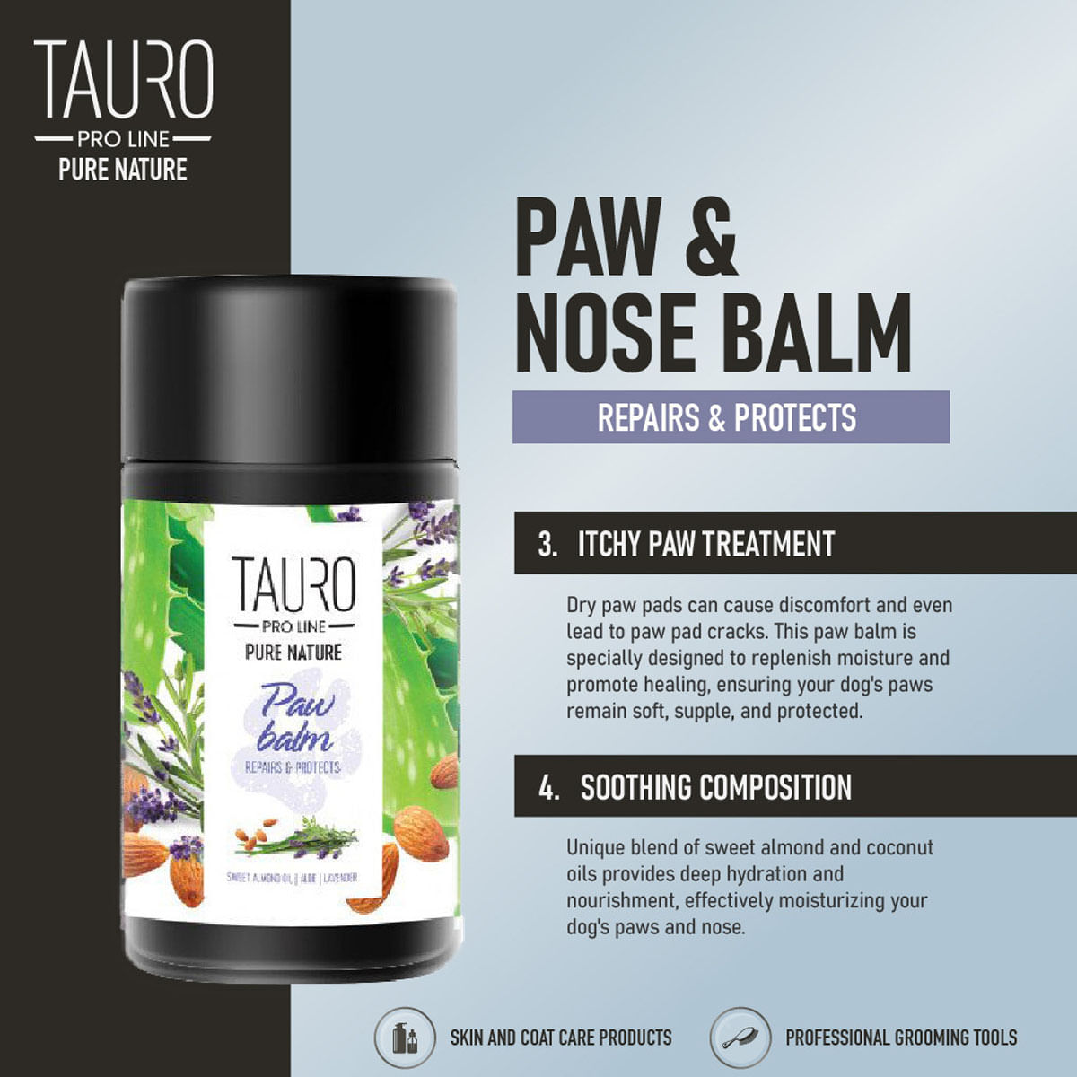 TAURO PRO LINE Pure Nature Paw Balm Repairs & Protects, Balsam pentru Lăbuțe, Câini și Pisici ,75ml - poza 5