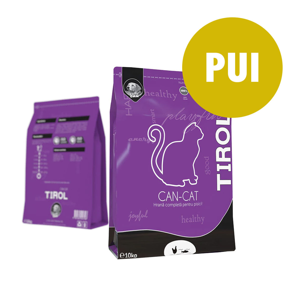 TIROL Can-Cat, Pui, hrană uscată pisici, 10kg - poza 1
