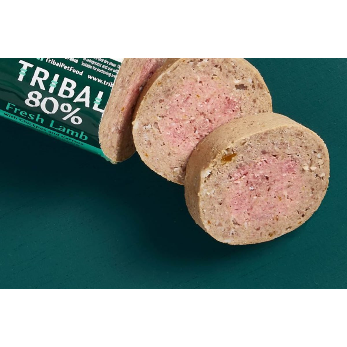 TRIBAL 80% Gourmet Sausage, XS-XL, Pui, salam hrană umedă monoproteică fără cereale câini junior & adult, (pate), 750g - poza 3